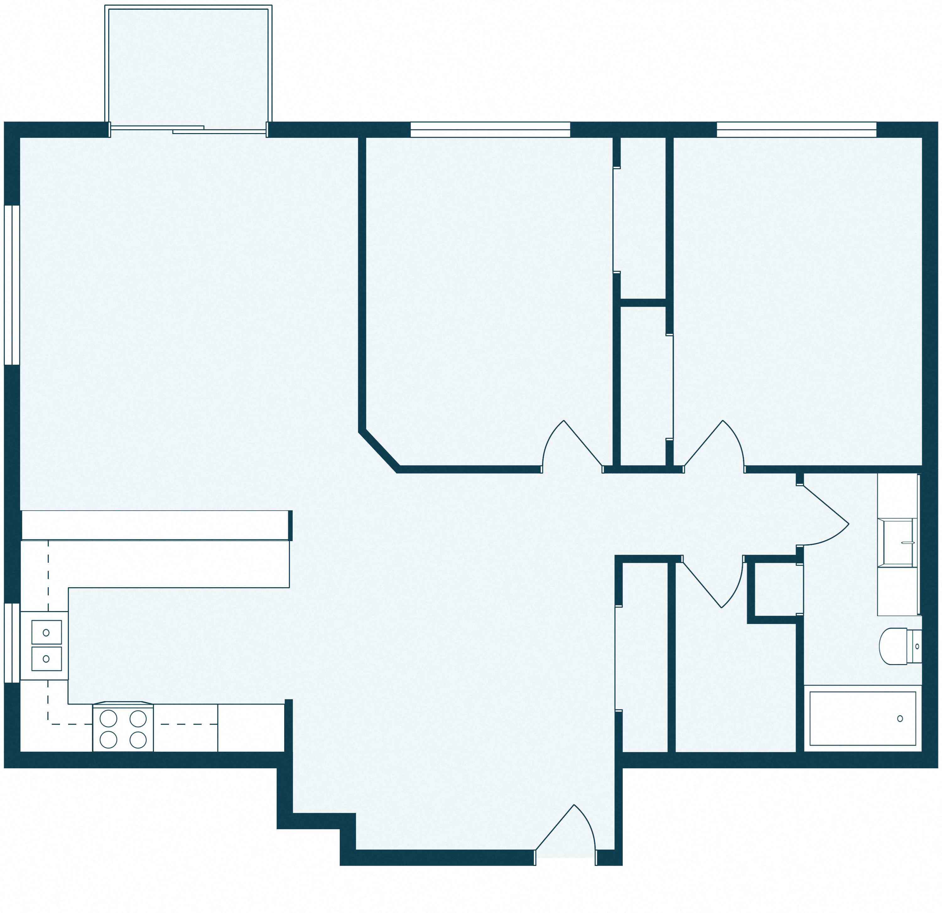 Flickertail I-VI Apartments | Two Bedroom | Plan 21B Flickertail I-VI Apartments | Two Bedroom | Plan 21B